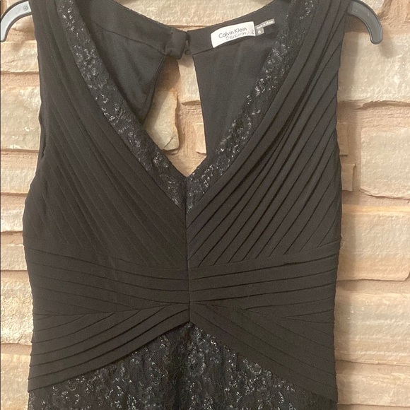 Calvin Klein Elegant Black Evening maxi  Dress Size 8 - Picture 2 of 12